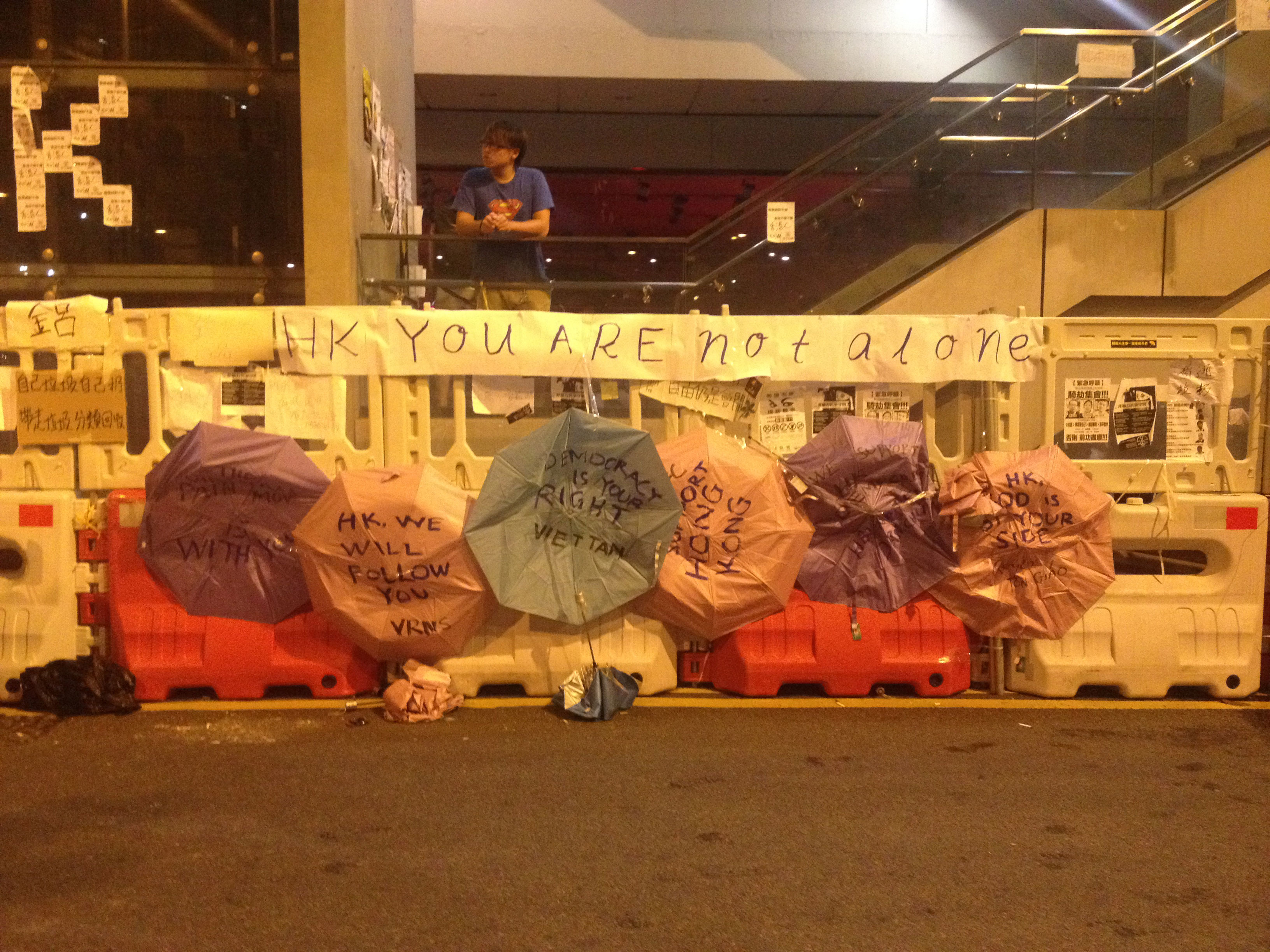One of the signs from the Umbrella Movement, October 2014.