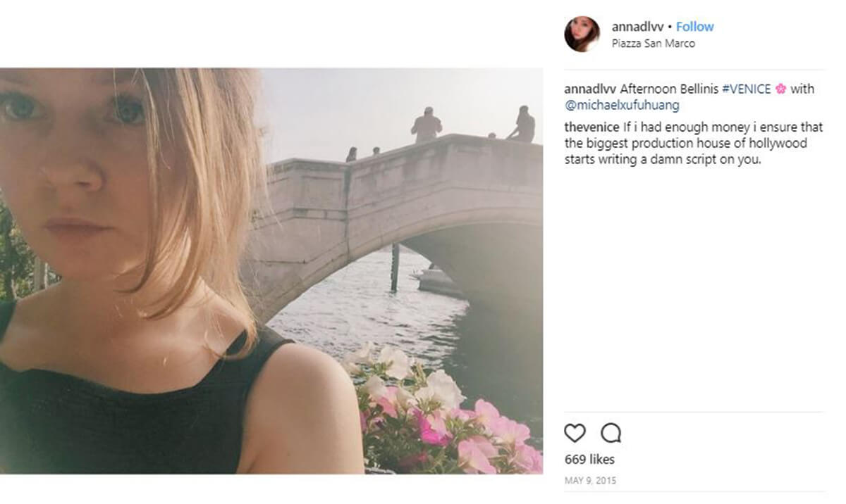Anna Delvey's Instagram