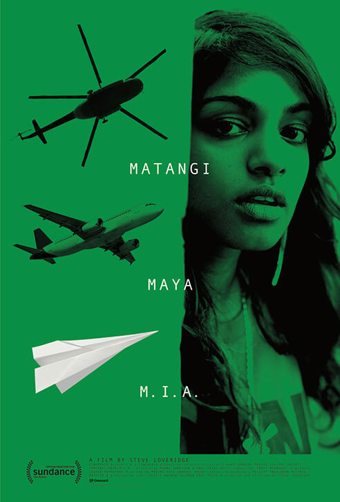 The poster for <em>Matangi / Maya / M.I.A</em> (dir. Steve Loveridge), which will be released on September 28, 2018. 