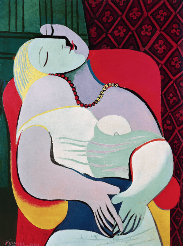 Pablo Picasso, <em>Le rêve (Marie-Thérèse)</em>, 1932. © 2019 Estate of Pablo Picasso/Artist Rights Society (ARS), New York. Photo: The Bridgeman Art Library. Courtesy of Gagosian.