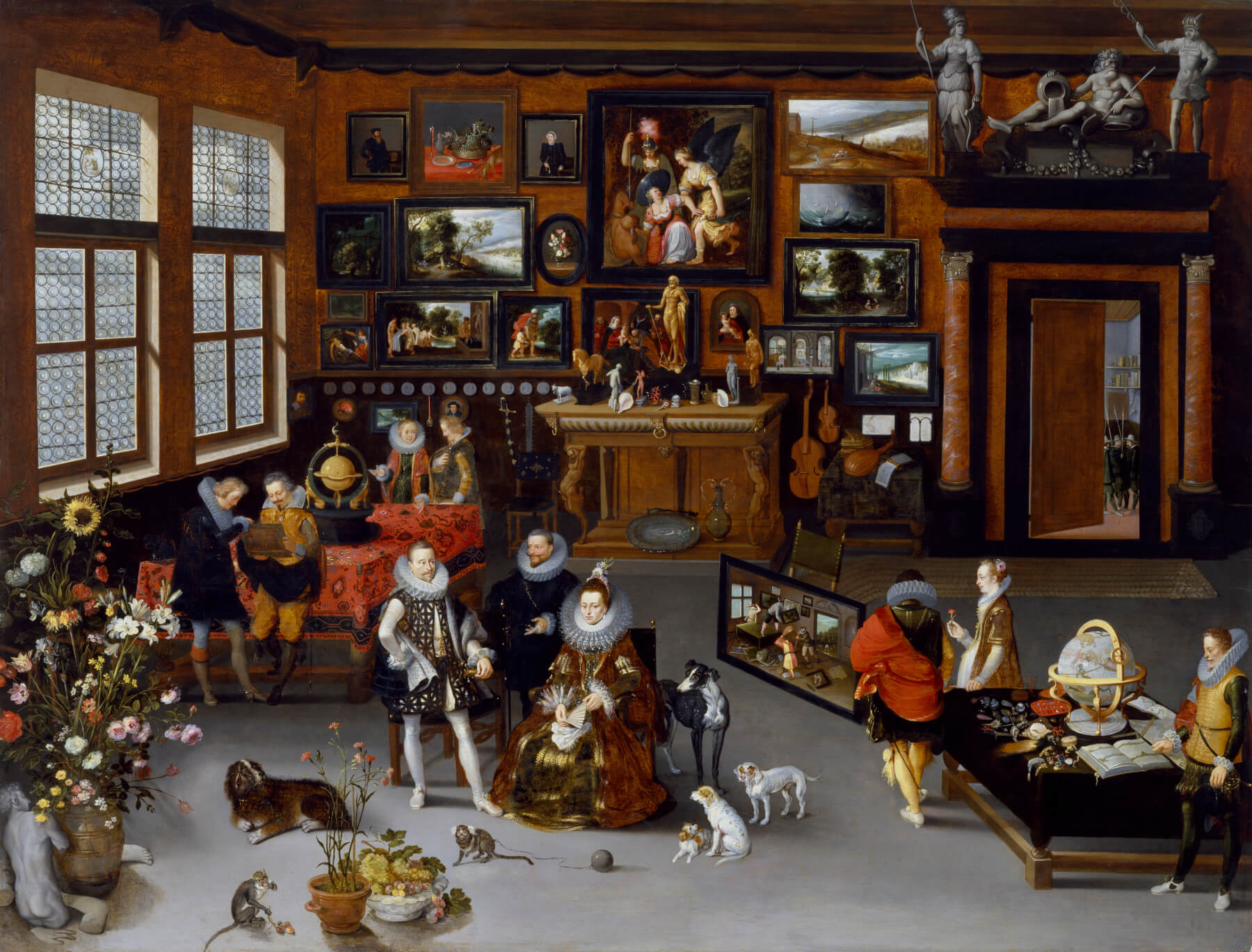 Jan Brueghel the Elder, <em>The Archdukes Albert and Isabella Visiting a Collector's Cabinet, </em> ca 1621-1623. Oil on Panel. Courtesy of the Walters Art Museum, Baltimore.