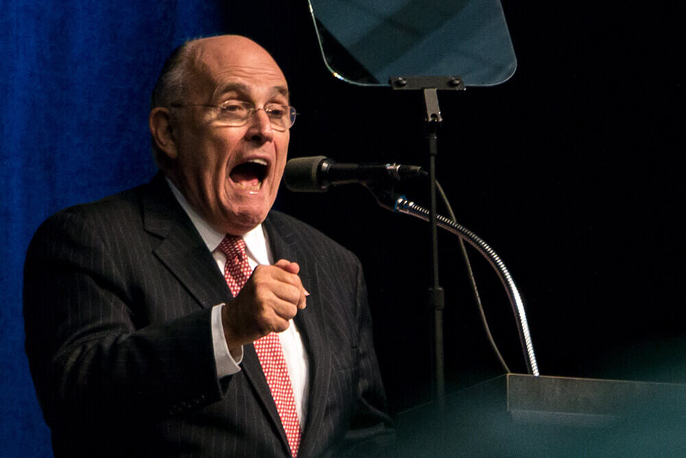 Former New York City Mayor Rudy Giuliani. Photo by John Pemble.